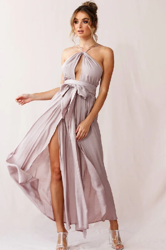 Athena High Split Maxi Dress Mauve