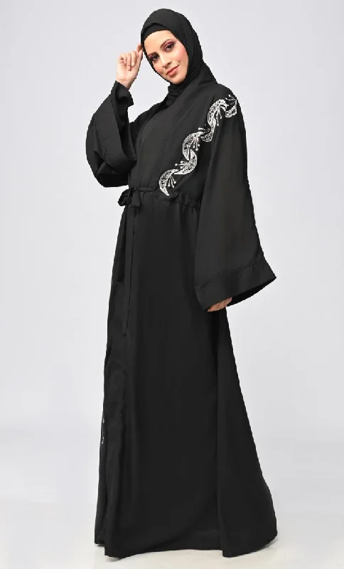 Buy Modest Islamic Embroidered Detailing Shrug\Bisht