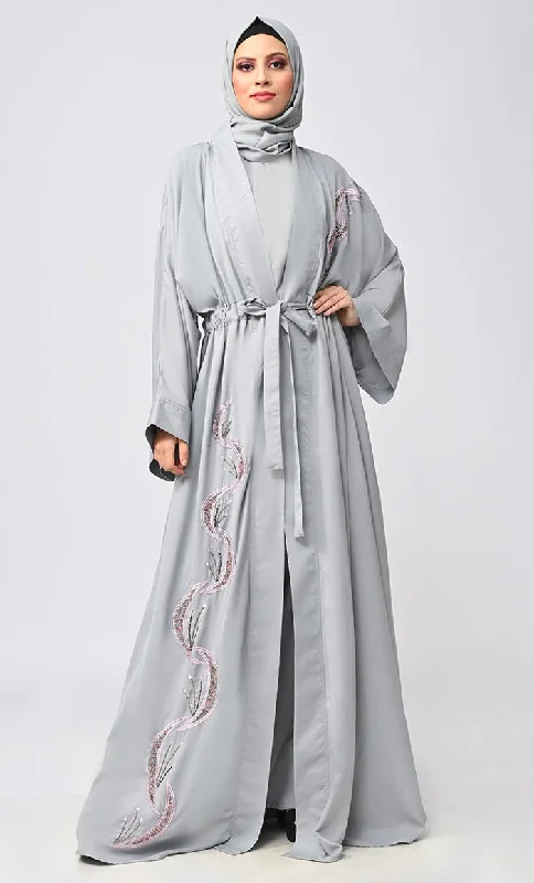 Buy Modest Islamic Embroidered Detailing Shrug\Bisht