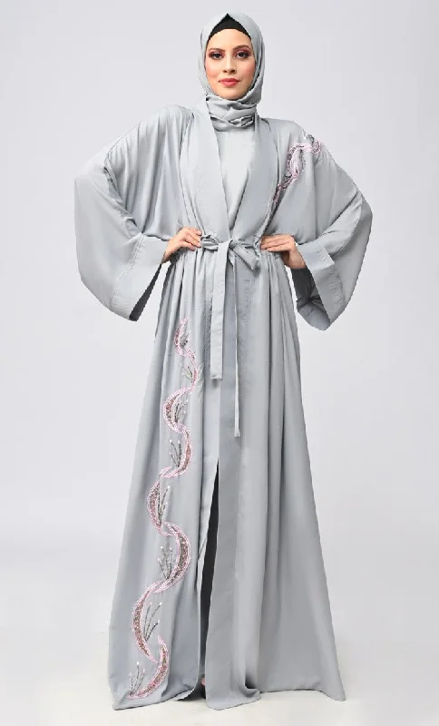 Buy Modest Islamic Embroidered Detailing Shrug\Bisht