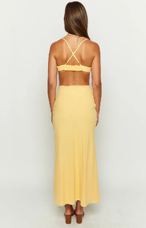 Cindy Yellow Maxi Dress