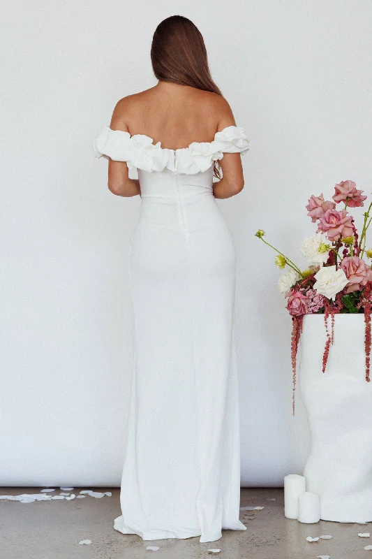 Gardena Off-Shoulder Maxi Dress Ivory