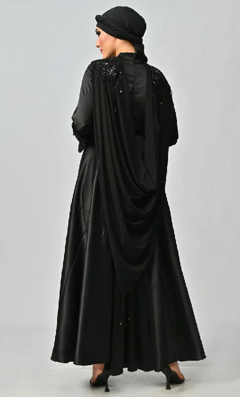 Islamic Princess Black Beautiful Elegant Designer Abaya