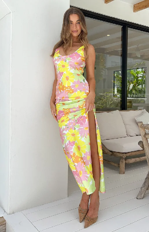 Jovie Yellow Floral Maxi Dress