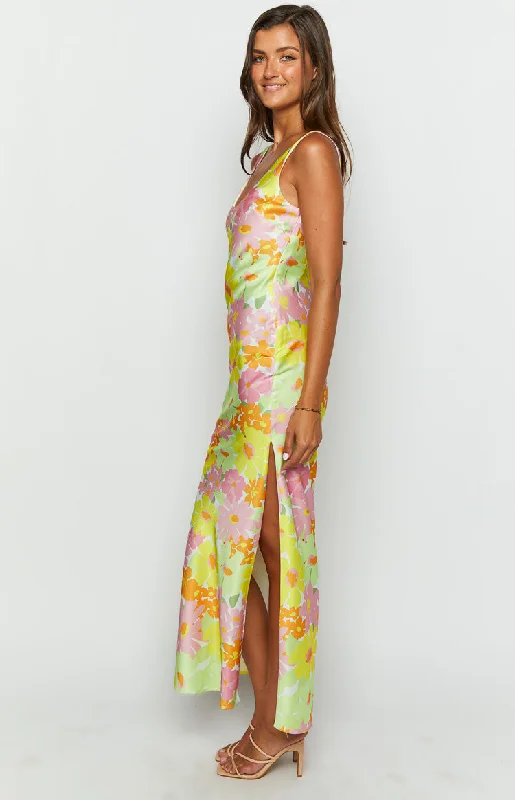 Jovie Yellow Floral Maxi Dress