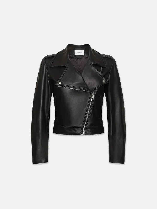 Moto Leather Jacket -- Noir