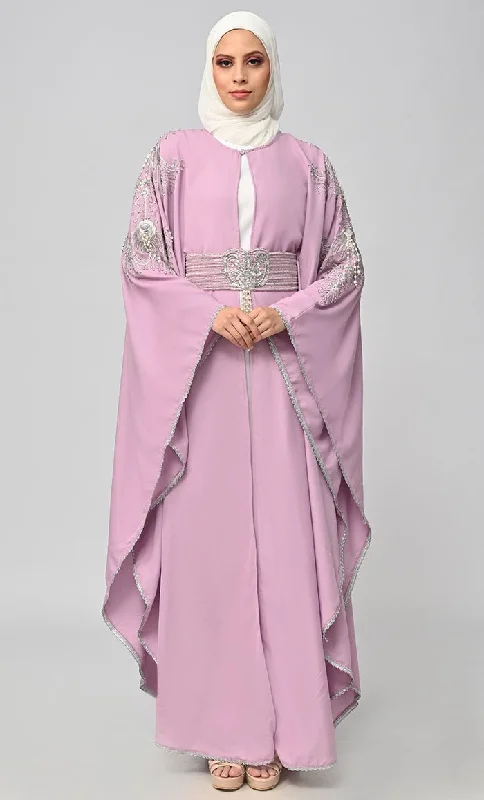 New Butterfly Cut Embroidered Kaftan Style Abaya