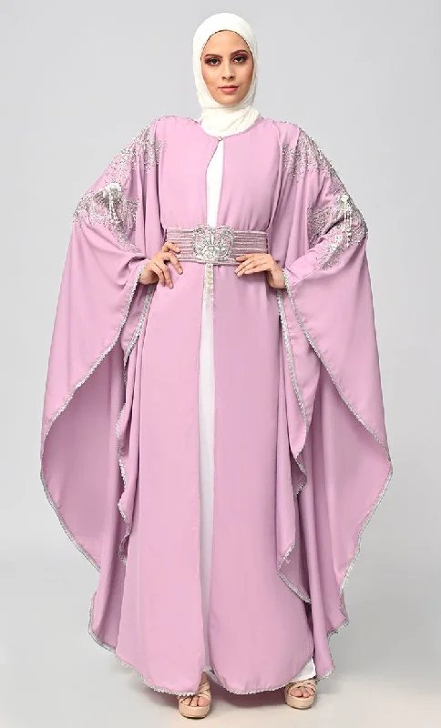 New Butterfly Cut Embroidered Kaftan Style Abaya