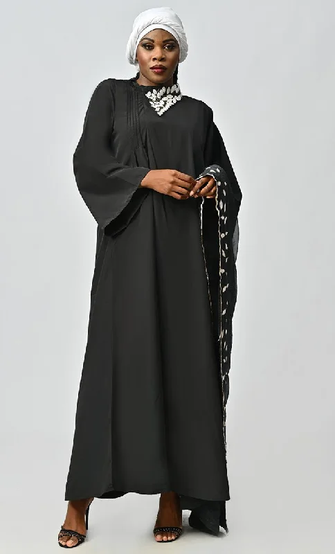 Pariwash Islamic Beautiful Embroidered Kaftan Style Abaya