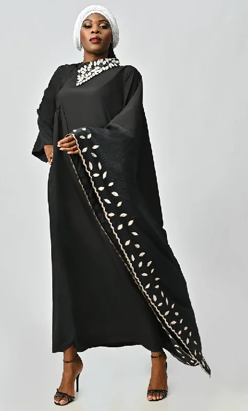 Pariwash Islamic Beautiful Embroidered Kaftan Style Abaya