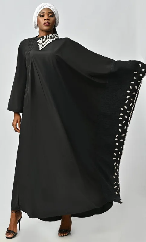 Pariwash Islamic Beautiful Embroidered Kaftan Style Abaya