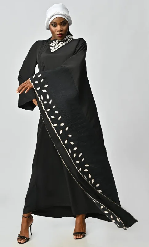 Pariwash Islamic Beautiful Embroidered Kaftan Style Abaya