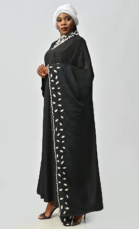 Pariwash Islamic Beautiful Embroidered Kaftan Style Abaya