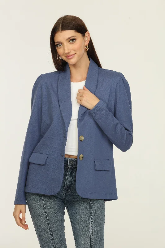 Ponti Puff Sleeve Blazer