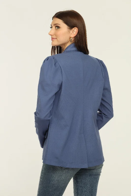 Ponti Puff Sleeve Blazer