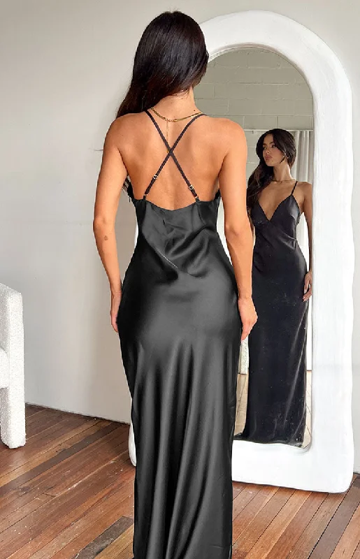 Rosebud Black Maxi Dress