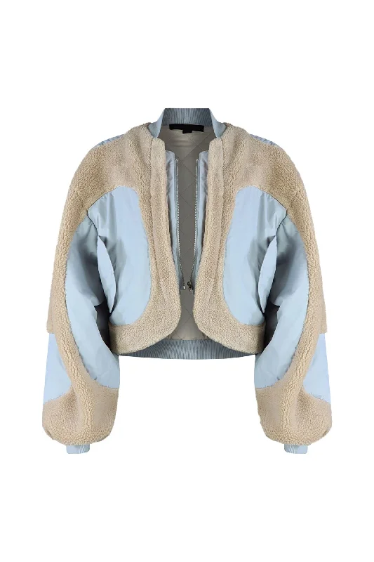 Feeling Blue Sherpa Nylon Jacket