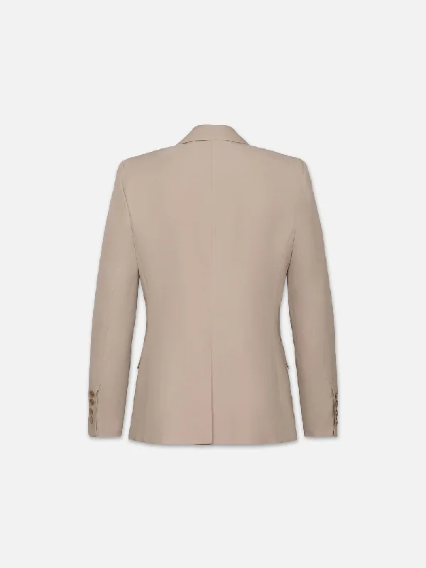 Single Button Blazer -- Light Beige